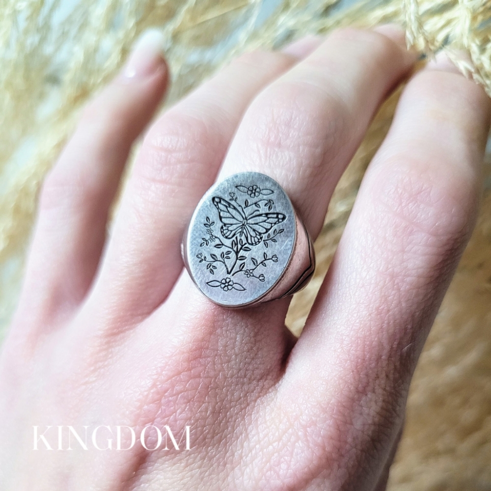 Monarch Signet Ring - Picture 2 of 2